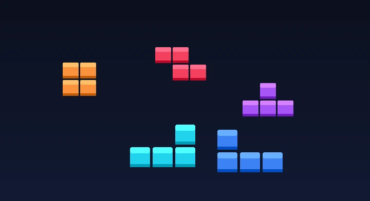 Step 2 of playing Cascade Tetris